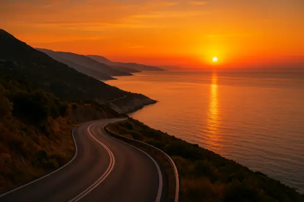 sunset spots albania roadtrip